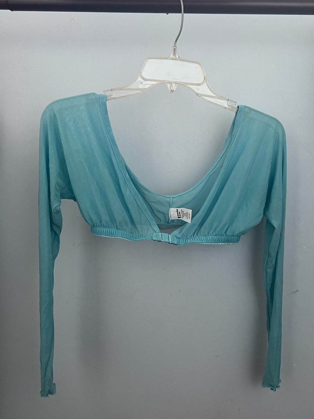 Light Blue Sheer Long-Sleeve Bolero Shrug